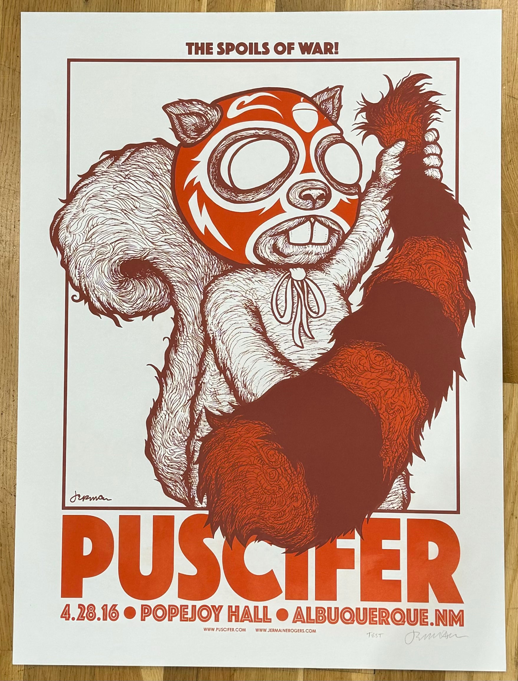 Puscifer The Spoils of War - TEST - silk screen