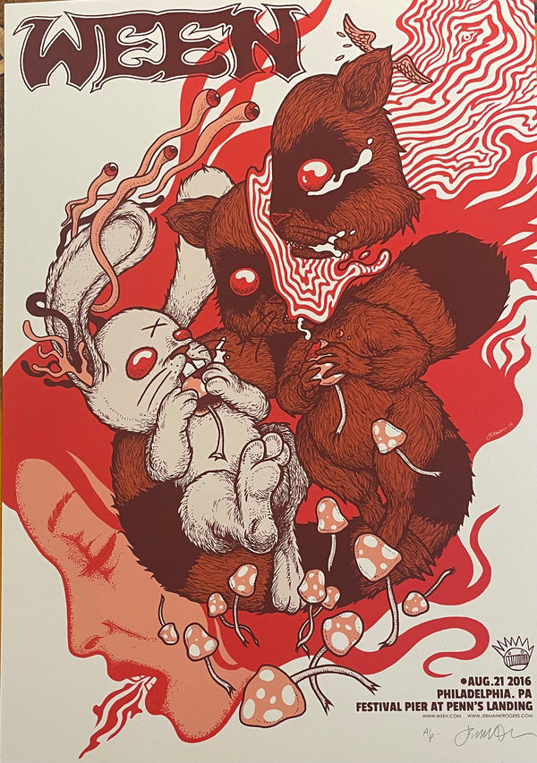 WEEN - Philadelphia, PA 08.21.2016 Artist Proof - on Speckled Cream