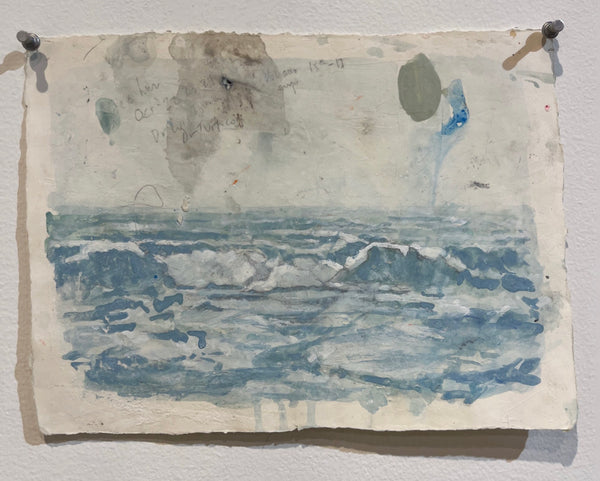 Nicole Charbonnet original artwork of a blue ocean.