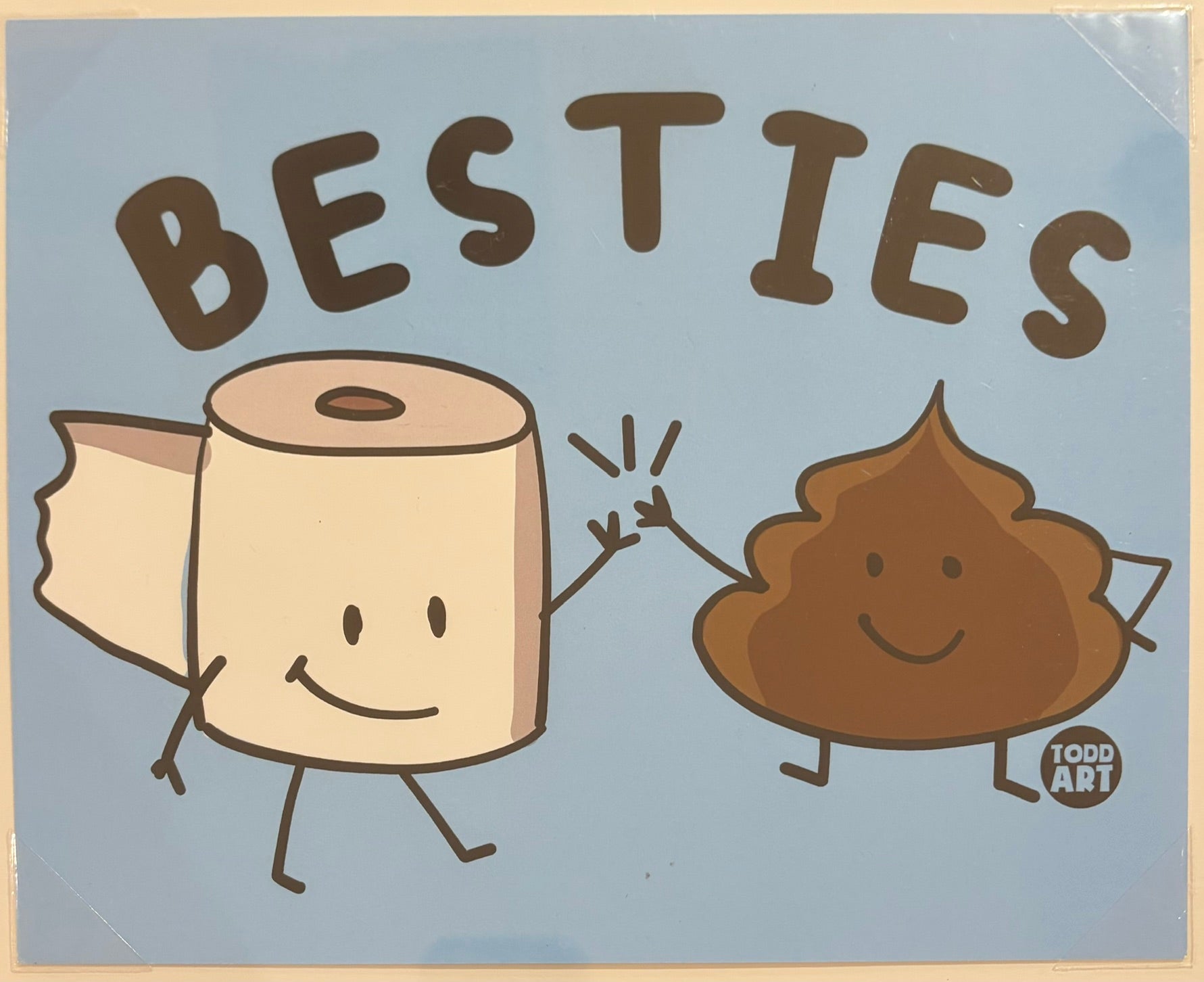 Besties on blue
