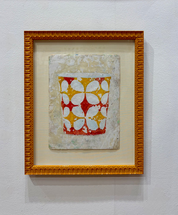 Study of Thirst - Red / Orange - Framed