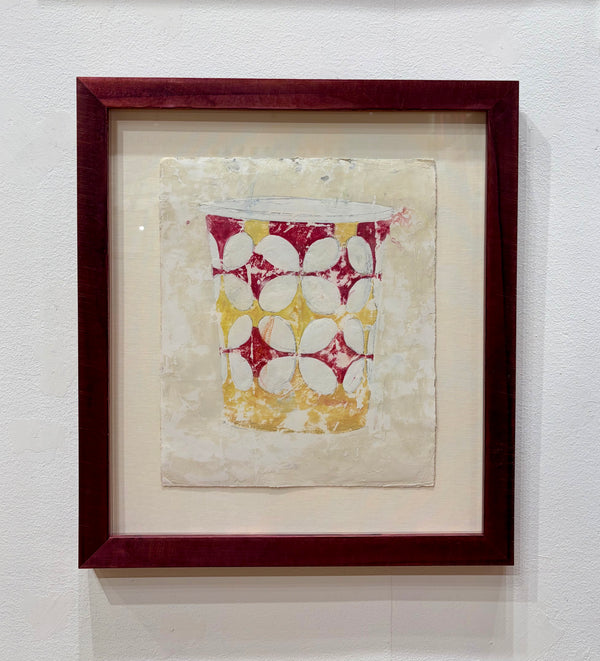 Study of Thirst - Red / Yellow - Framed