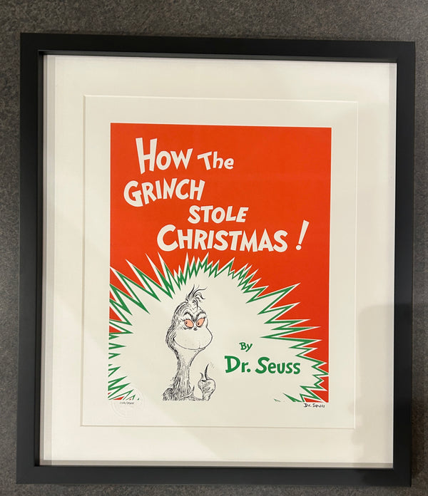 How the Grinch Stole Christmas Book Cover - Framed #1106