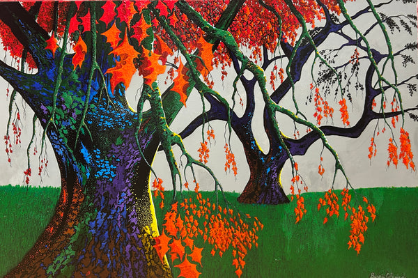 Orange Leaves Oak Tree