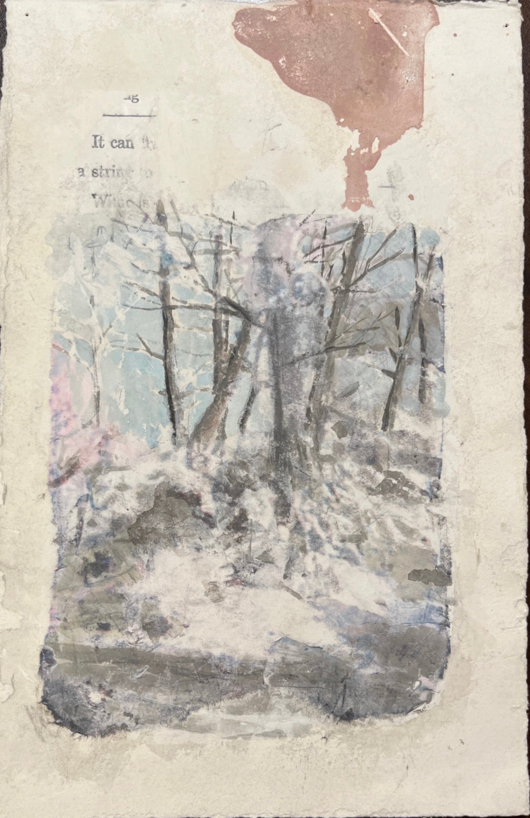 Nicole Charbonnet original artwork of winter trees
