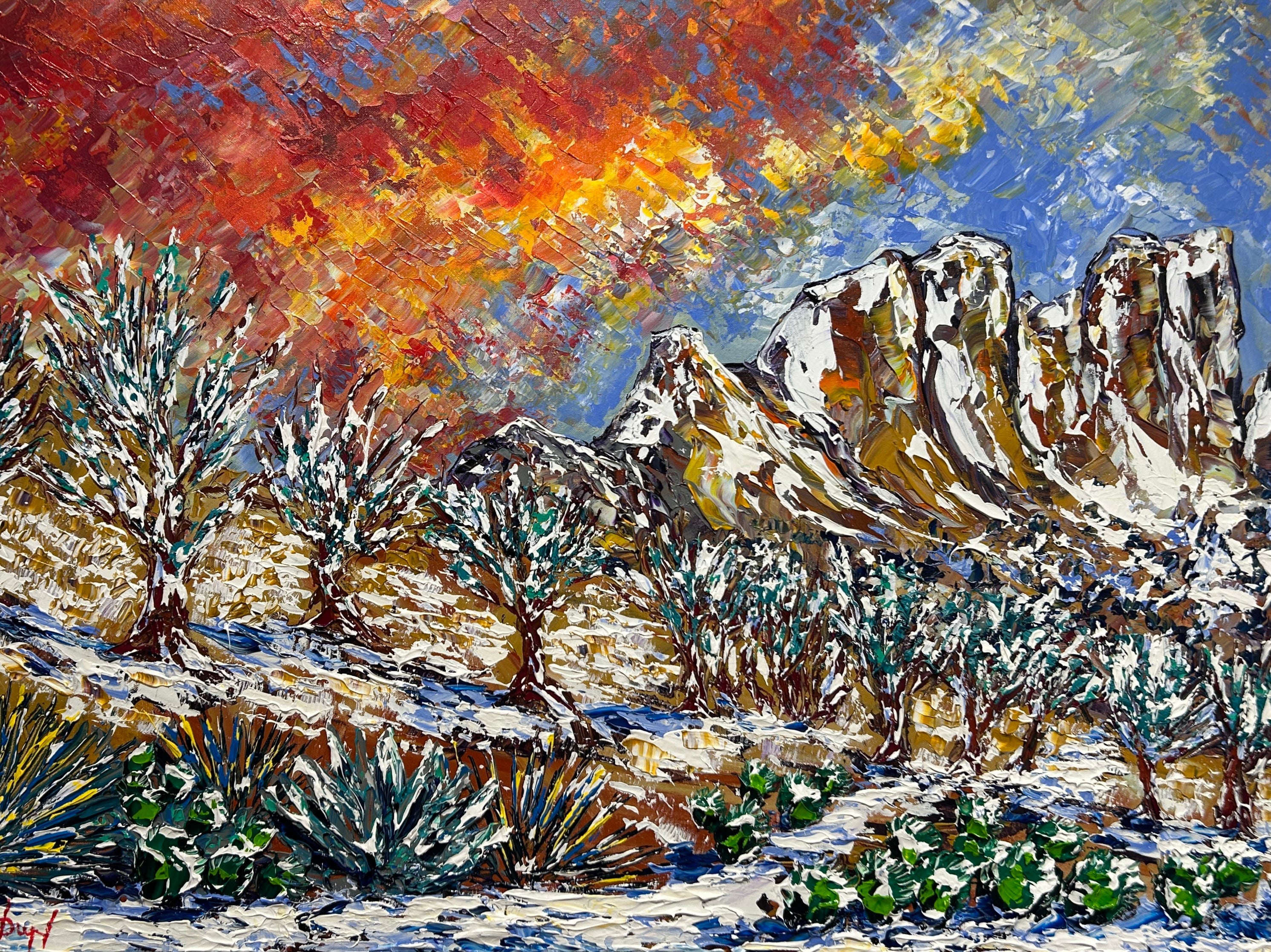 Wintertime Pathway Along the Canyon