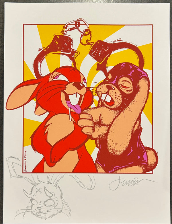 Tough Love - Handbill - White Stock with Remarque (Jackalope)