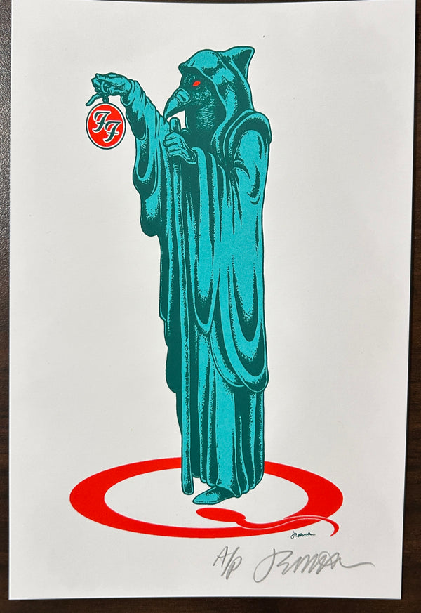 Them Crooked Vultures - THE HERMIT - Artist Proof Handbill on white stock