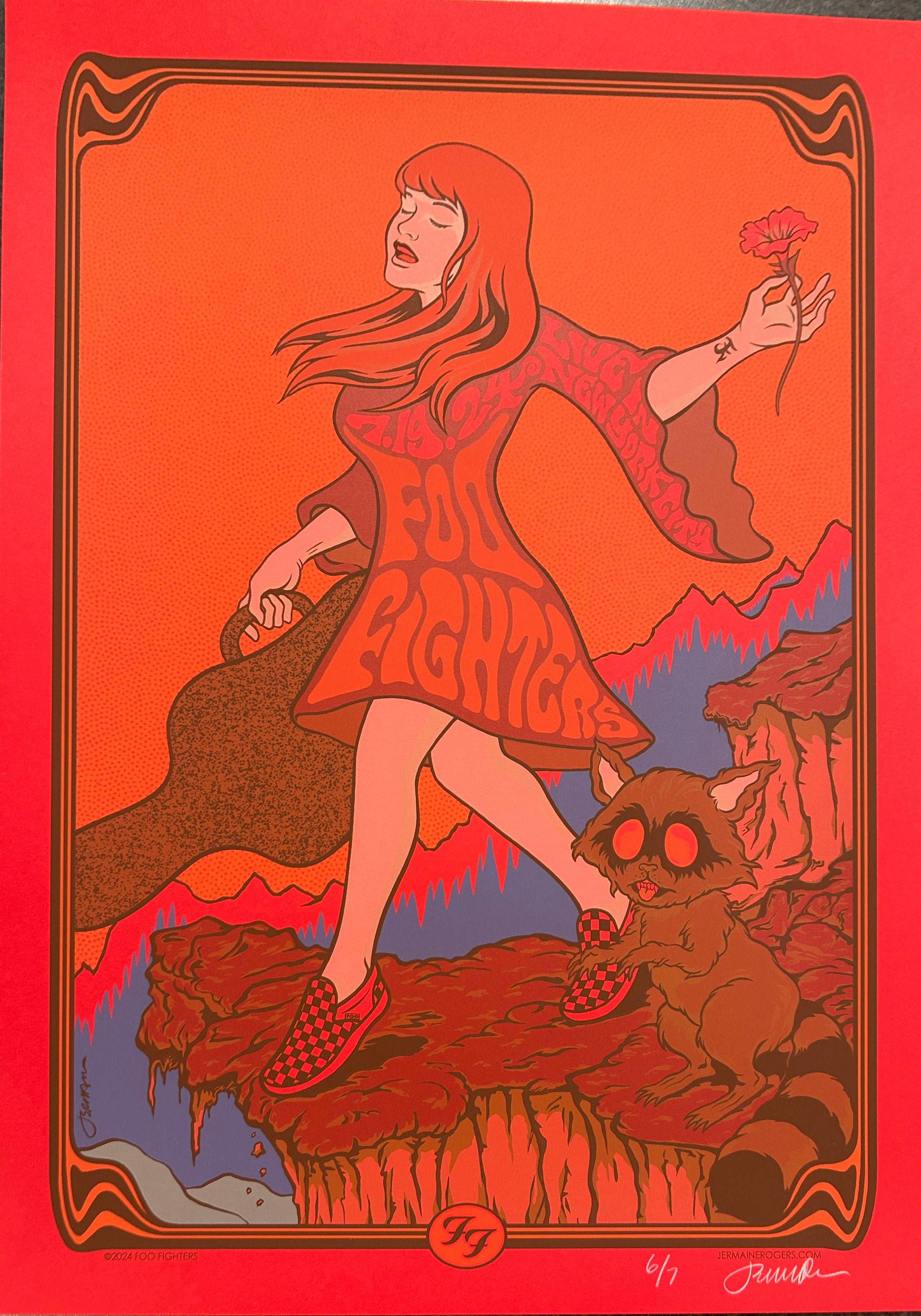FOO FIGHTERS - New York 7.19 - Red - 6/7  RARE!!