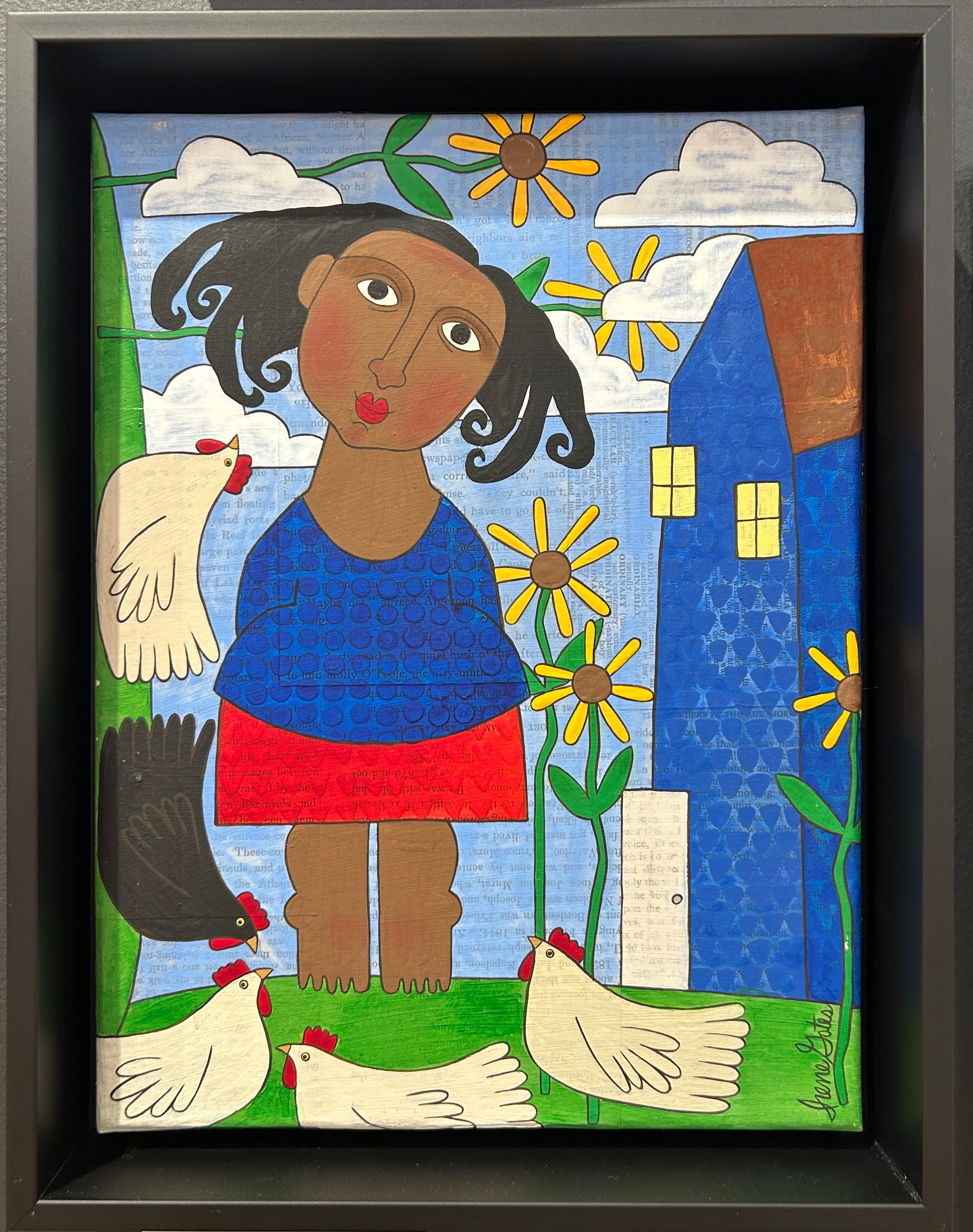 Tilly's Chickens FRAMED