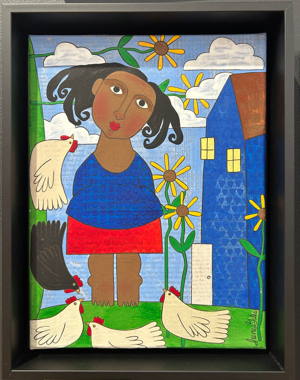 Tilly's Chickens FRAMED
