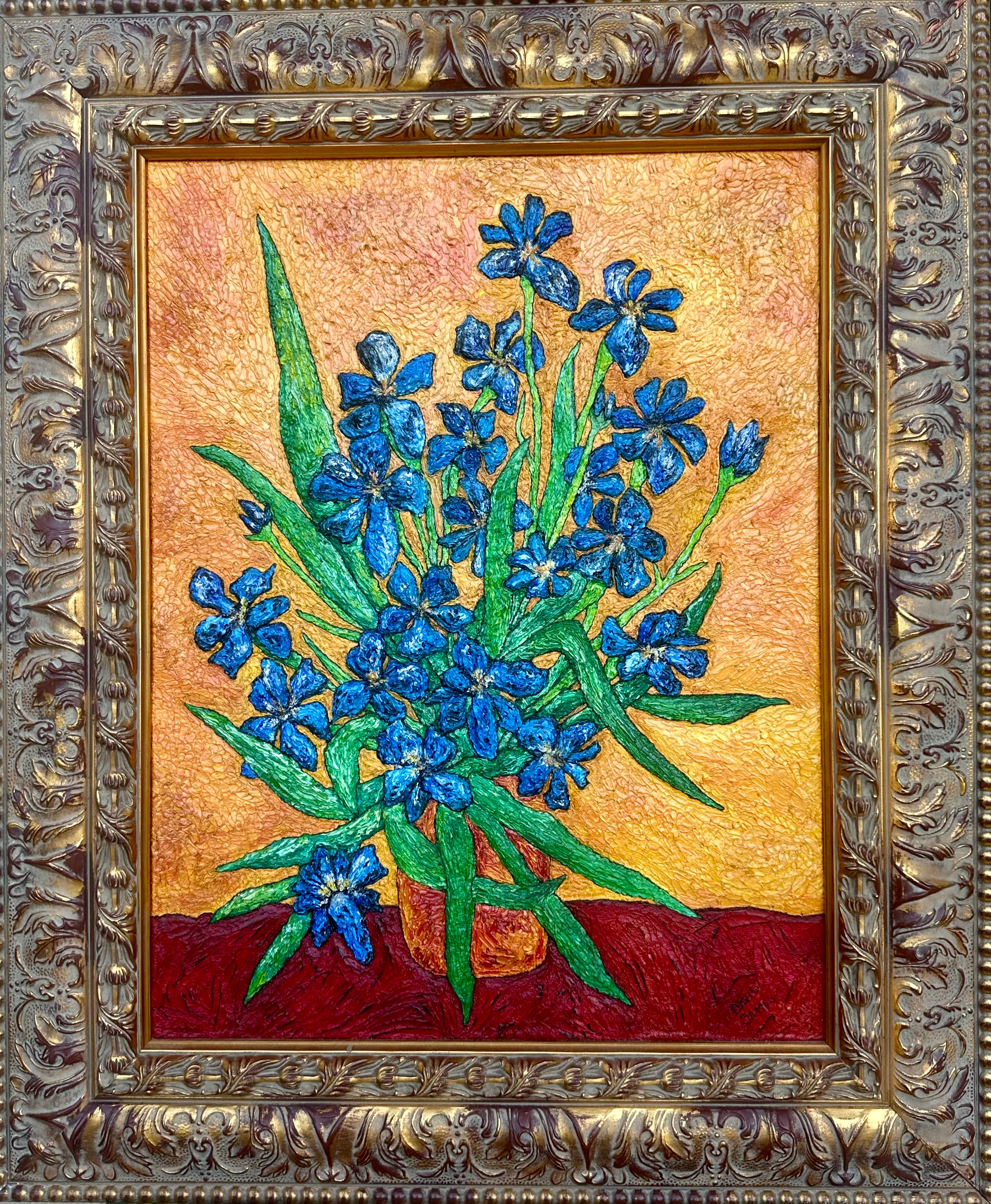 Irises in Yellow Vase 2003
