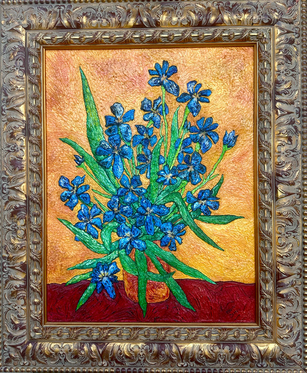 Irises in Yellow Vase 2003