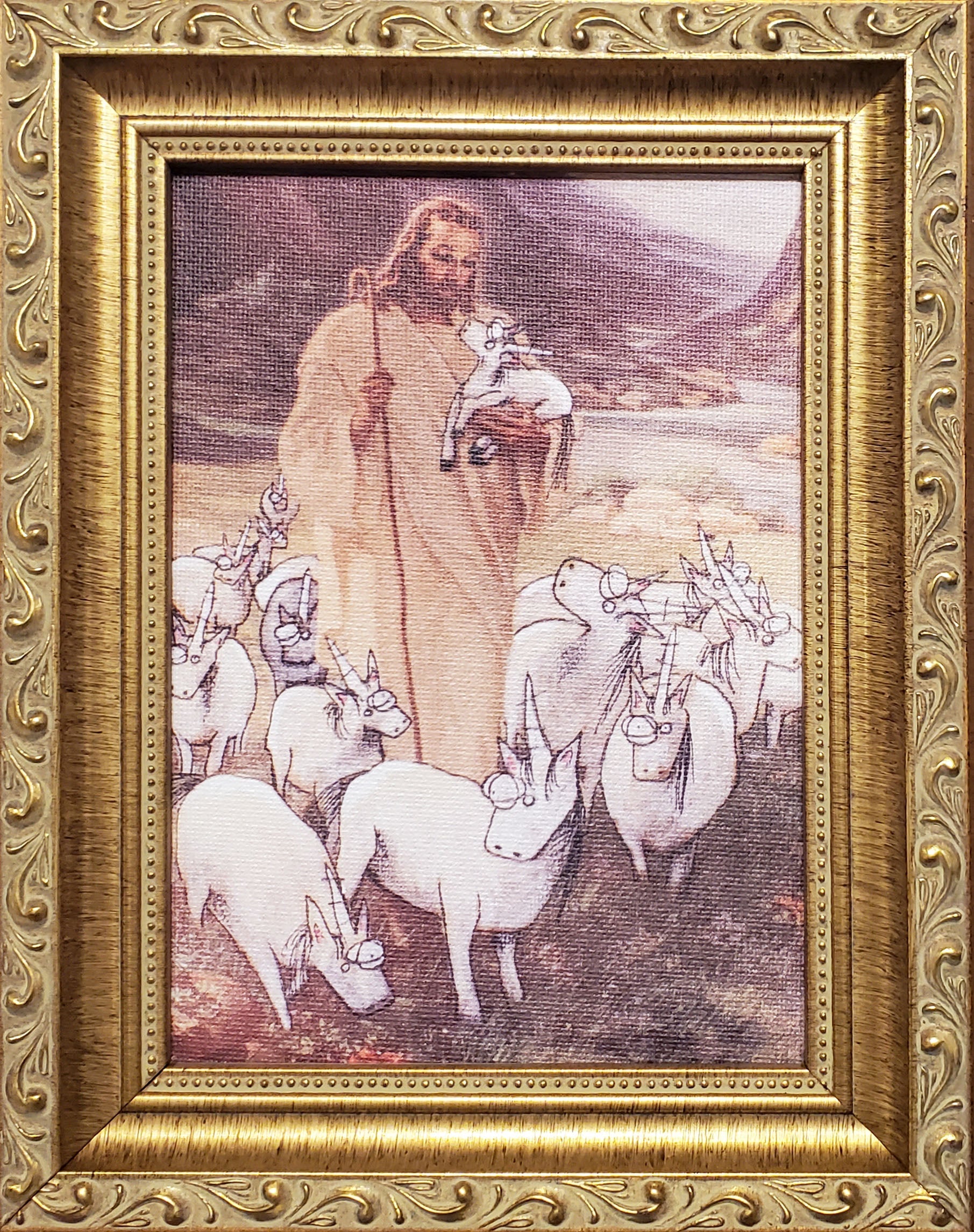 Jesus and His Fat-Ass Unicorns - framed small