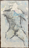 Male Nude Leaning Back - Framed