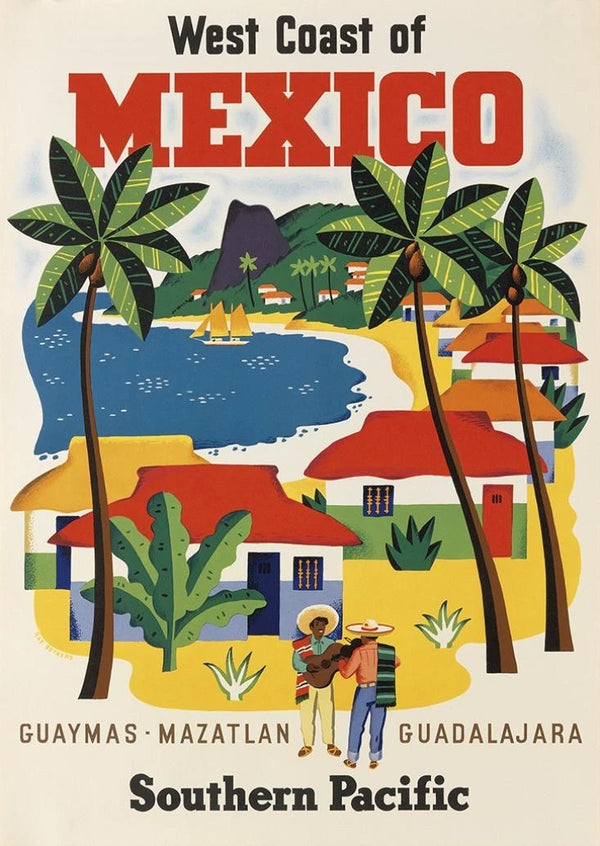 Mexico - West Coast travel poster