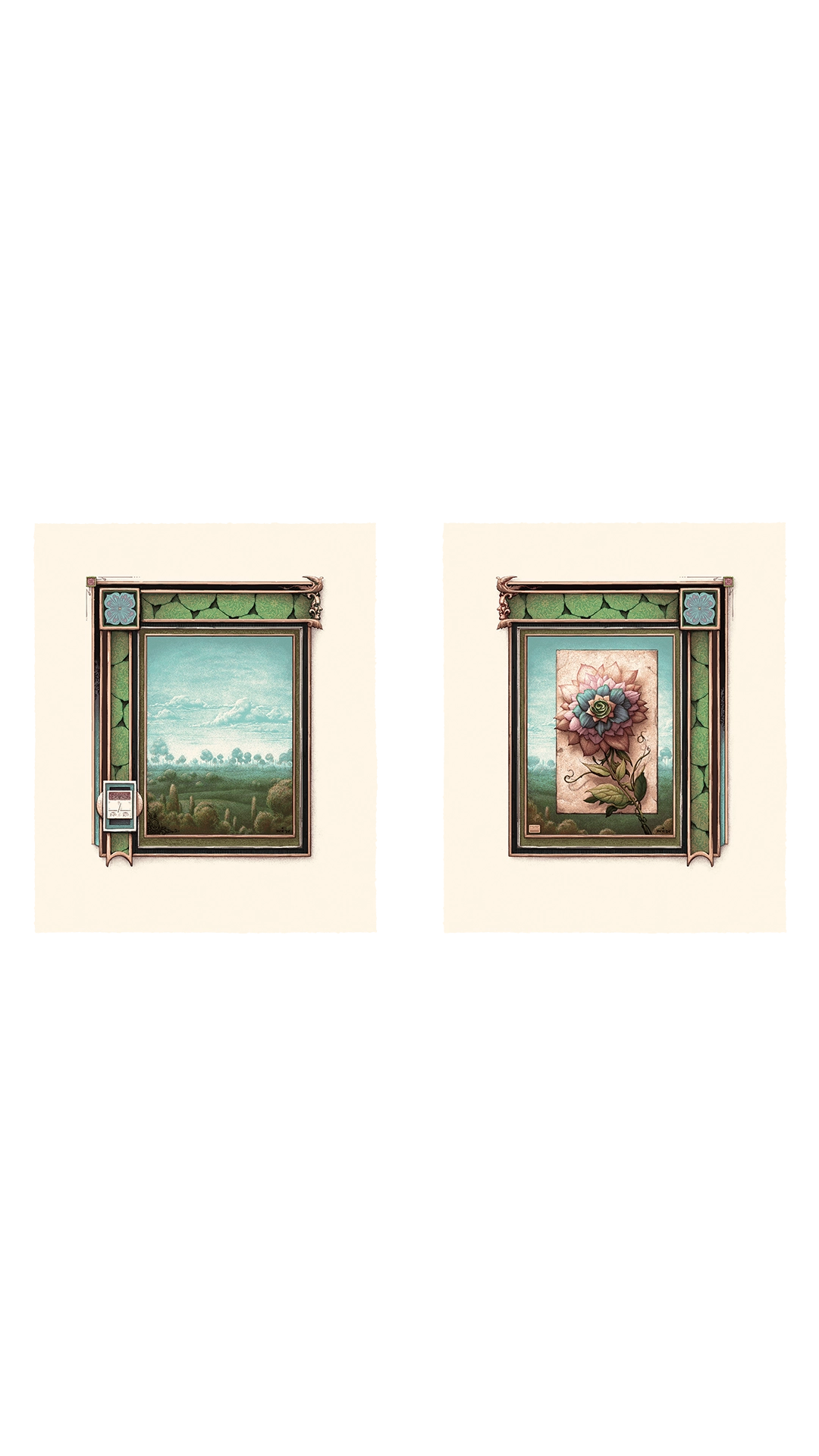 Spring Eternal + A Single Moment (serene) - Triptych