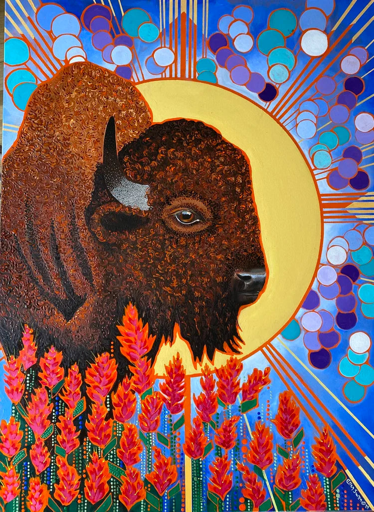 Radiating Sun Bison