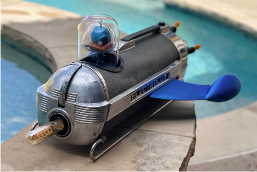 Space Duck Blue Silver Fighter