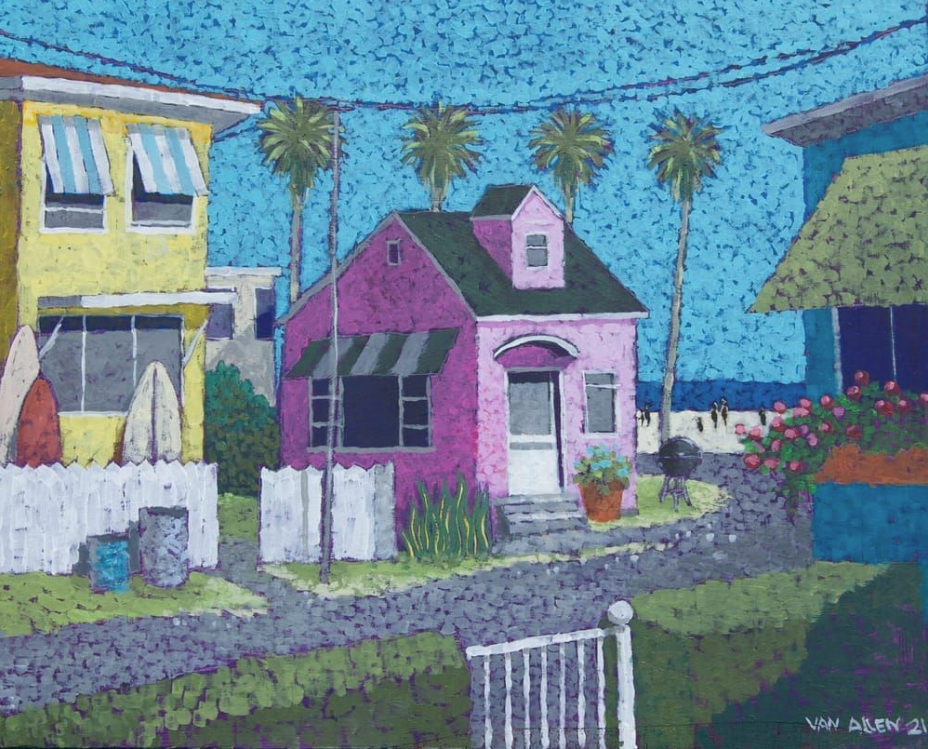 Pink Beach House Small Print 2/200