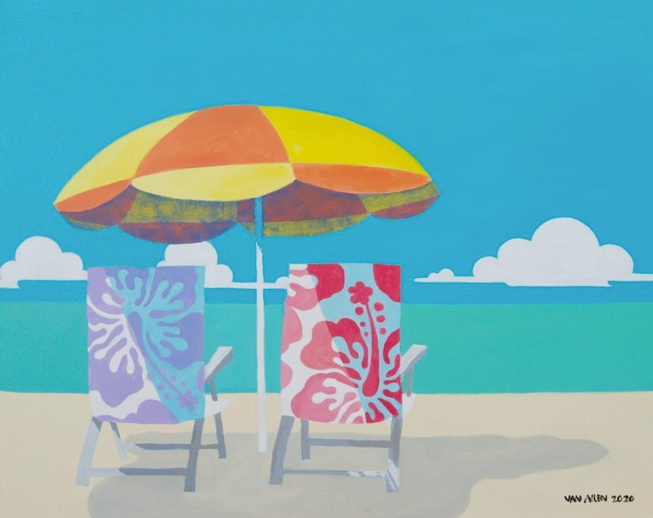 Beach Chairs Small Print 2/200