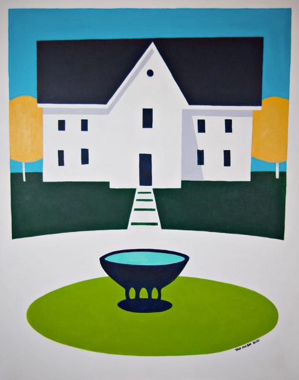 Navy House Small Print 4/200