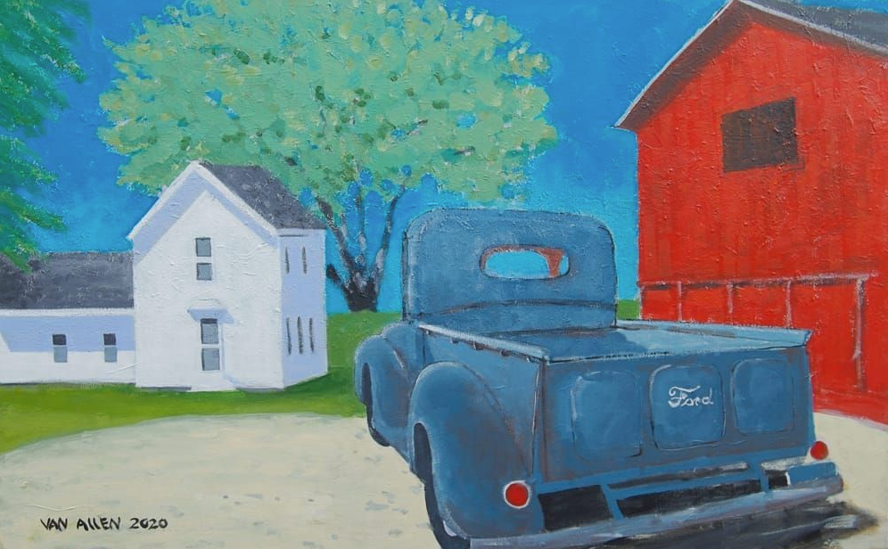 Farmhouse, Truck and Red Barn Small Print 2/200
