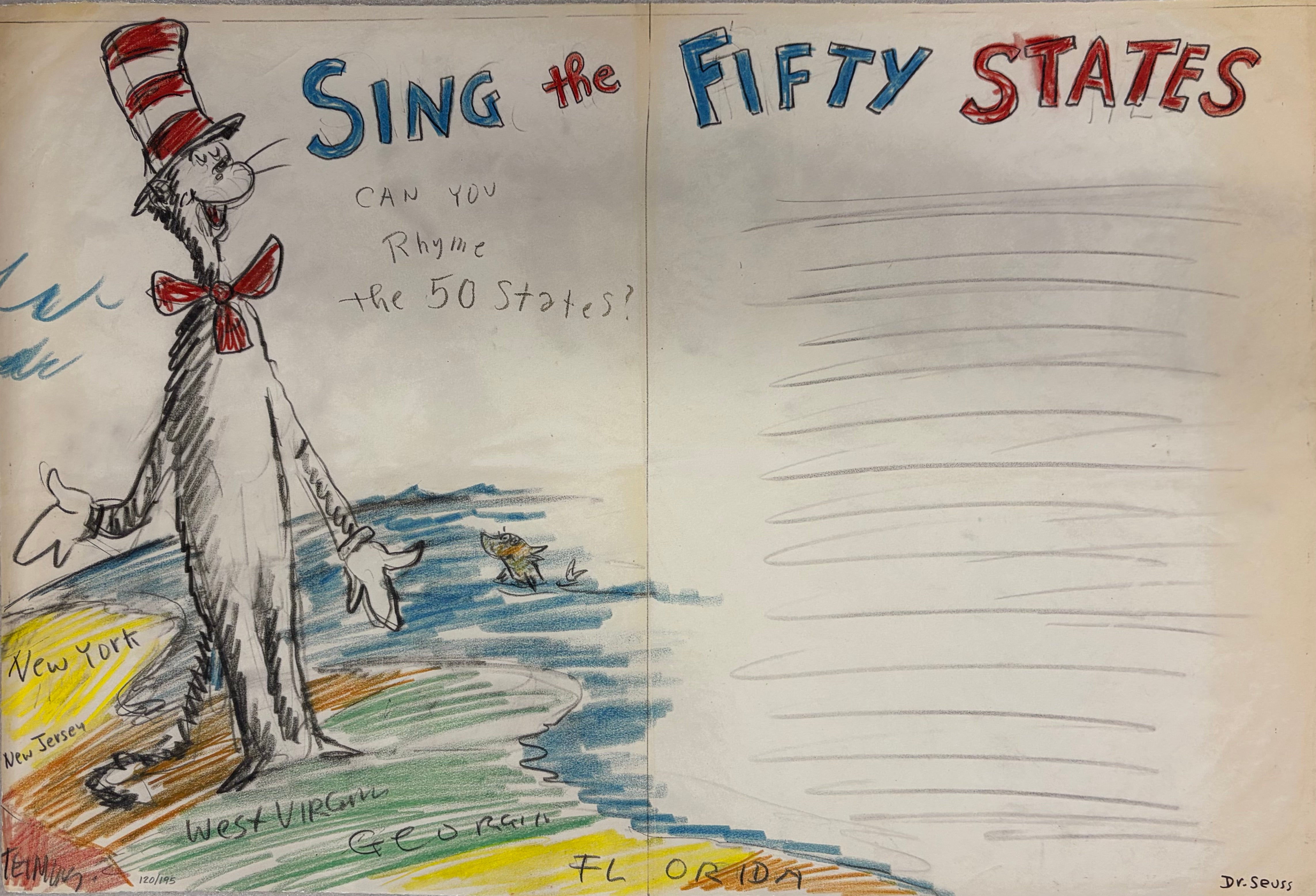 Sing The Fifty States 120/195 - Framed