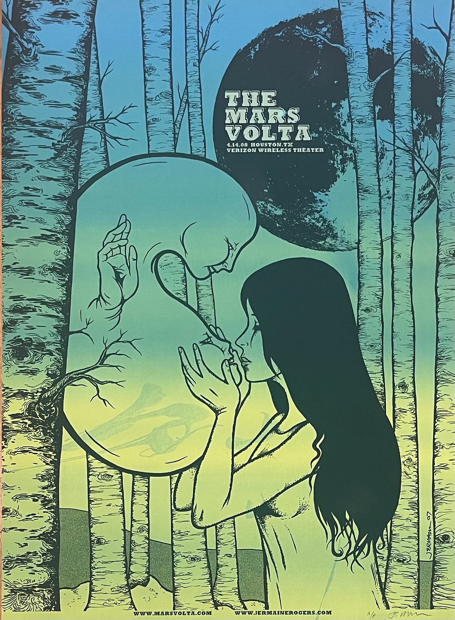 The Mars Volta A/P - Houston, TX 04.14.2008 Uniquely hand-pulled silk screen - one of a kind!