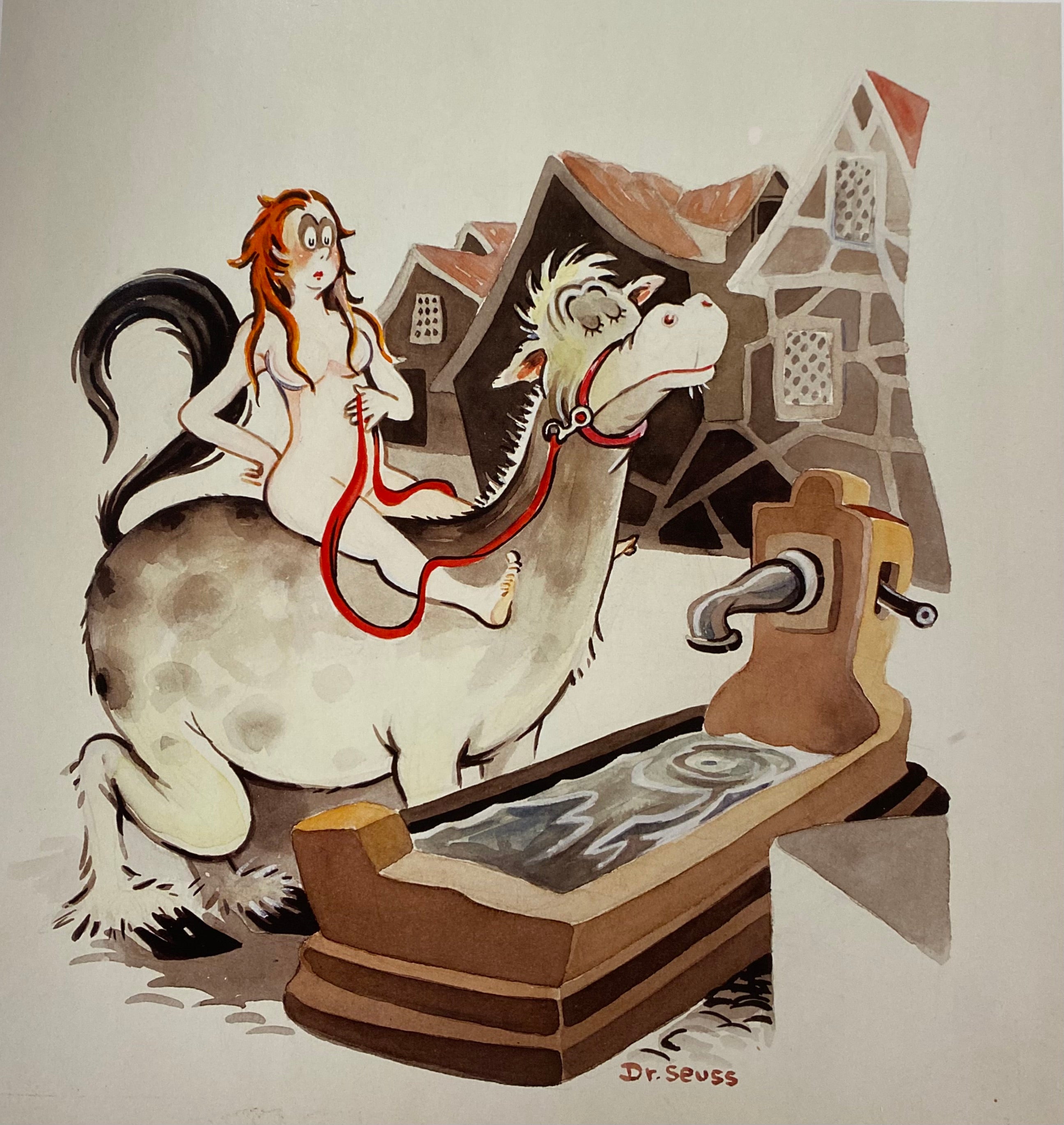 You Can Lead A Horse . . . Can't Make Him Drink #529 - FRAMED