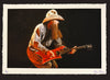 ZZ Top - Billy orange guitar squatting 1/20 with afterburner album - Framed