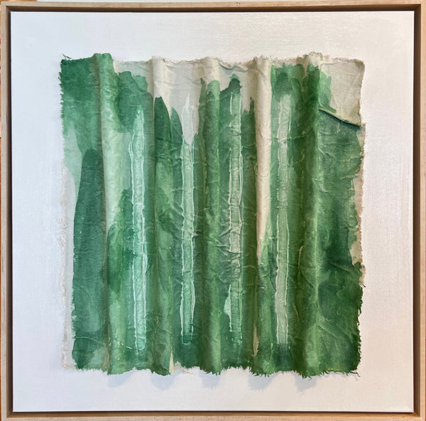 Canvas Sculpture Green Waves