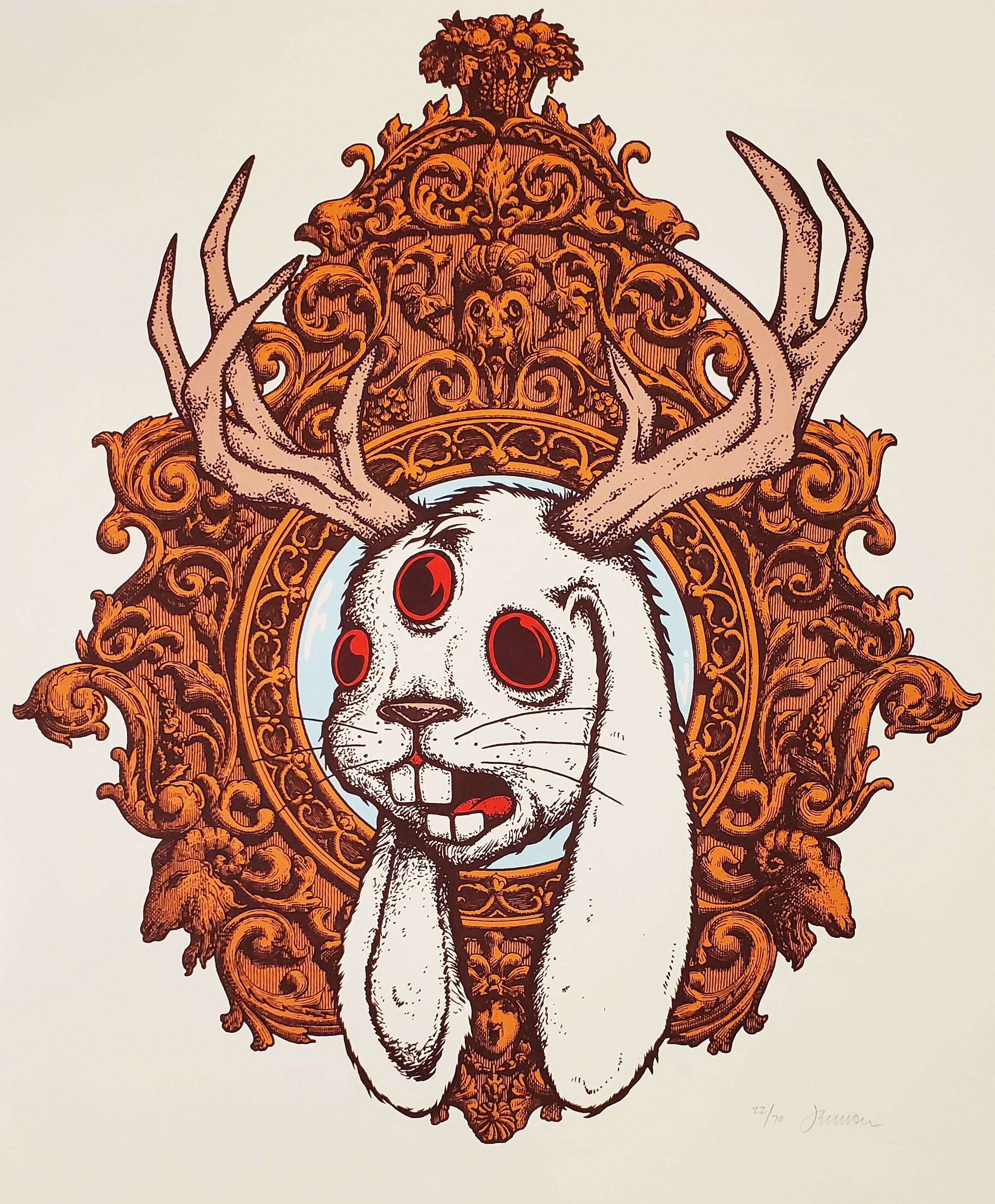 3 Eyed Jackalope - 22/70 - Deckled Edge Cream