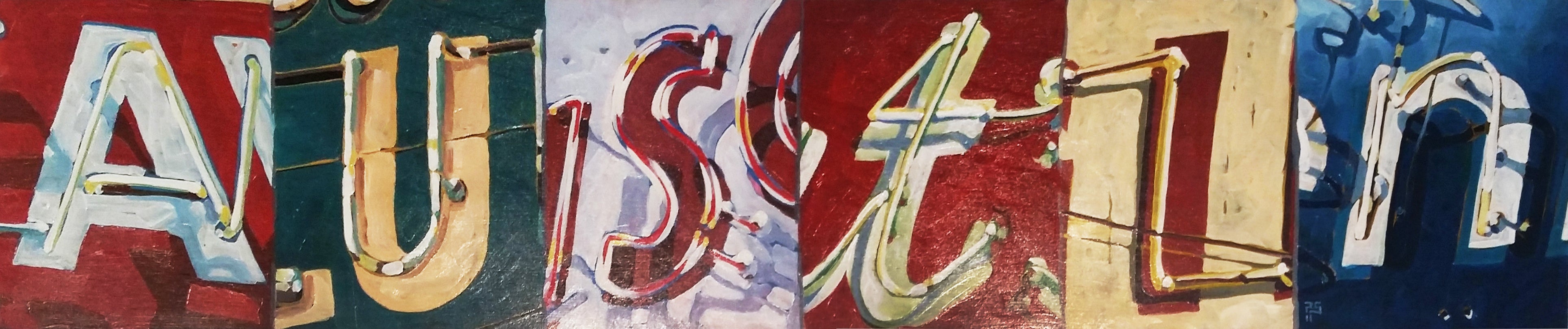 Austin Sign Letters - 4/99. Limited Edition on Canvas