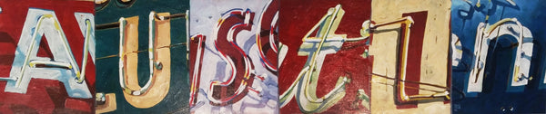 Austin Sign Letters - 4/99. Limited Edition on Canvas