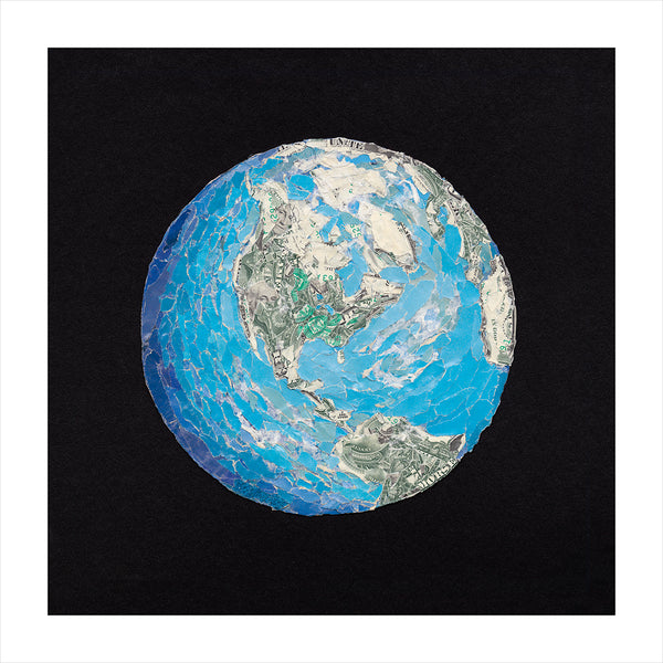 Money Globe, Limited Edition #74 -Framed