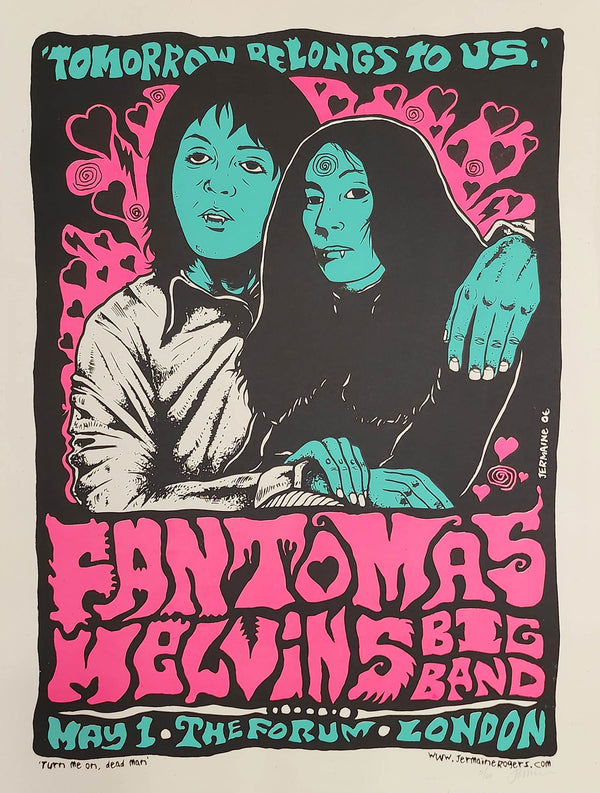Fantomas Melvins Big Band - The Forum, London - 51/60 - on Speckled Cream. RARE PINK VERSION