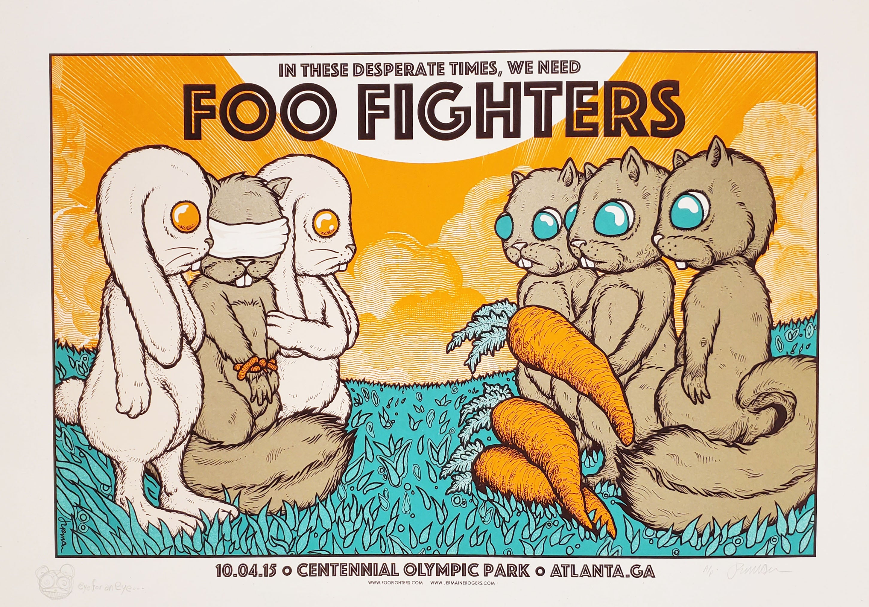 Foo Fighters - ATL 10.04.15 A/P - Speckled Cream (The Exchange) with Remarque