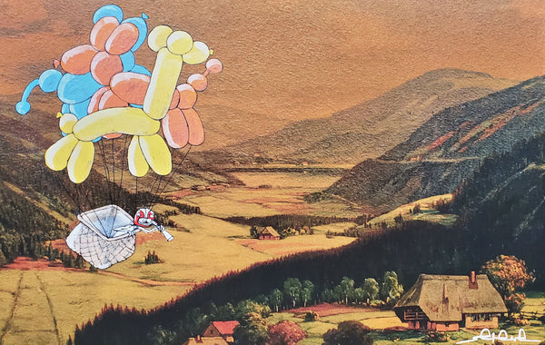 Hot Air Balloon Animals - Canvas