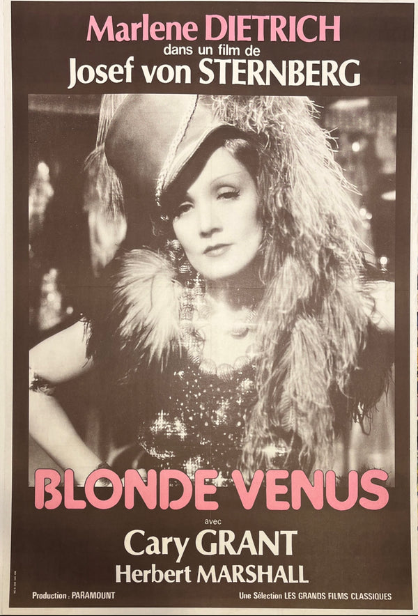 Blonde Venus French linen backed poster