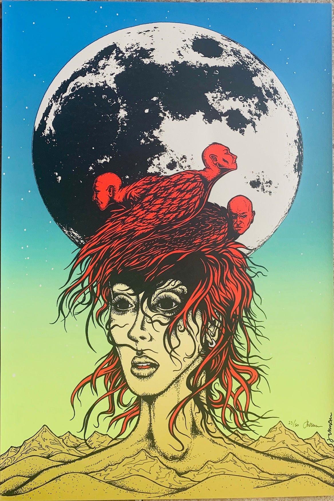 WEEN Moon and face graphic (you were going to look up the name of this art print) 25/50