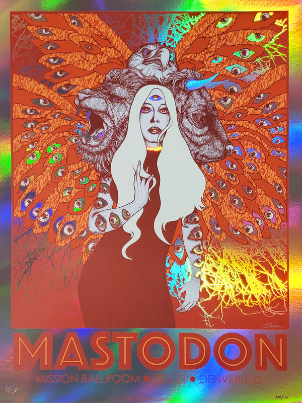 Mastodon - Denver, CO 12.05.21 100/110 on Foil