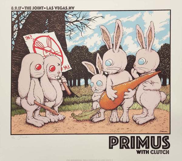 Primus - Las Vegas, NV 8.19.17 8/75 and A/P- on Cream MISTAKE Double Signature!