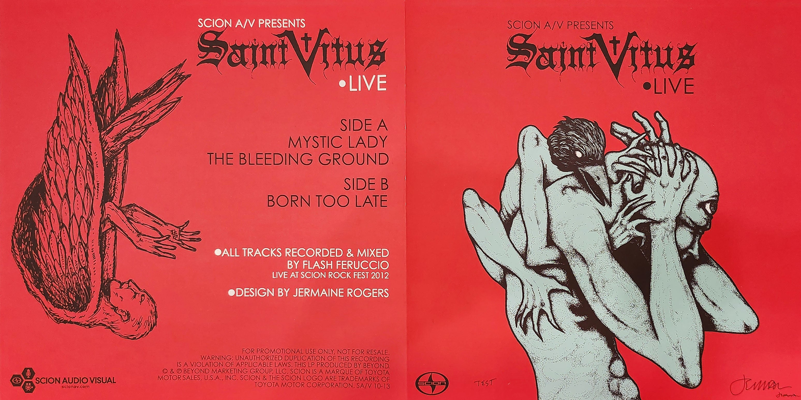 Saint Vitus - red record flat w/ fold Proof