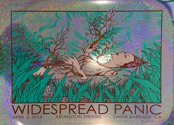 Widespread Panic Santa Barbara, CA 4.3.14 - RARE A/P - Sparkle Foil