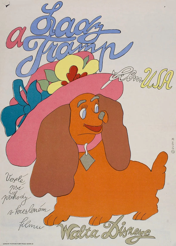 Lady and the Tramp 1974 Original Czech Poster