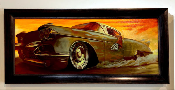 Gabe Leonard's artwork custom framed by Ao5 Gallery.